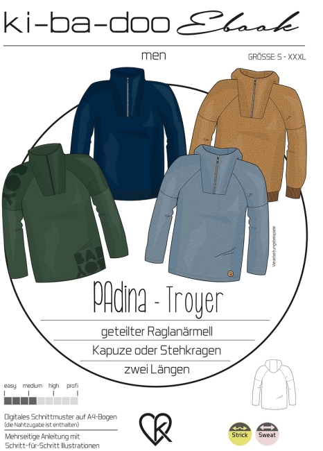 Sweatshirt/Troyer PAdina | Größe S-XXXL ki-ba-doo